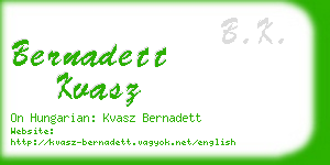 bernadett kvasz business card